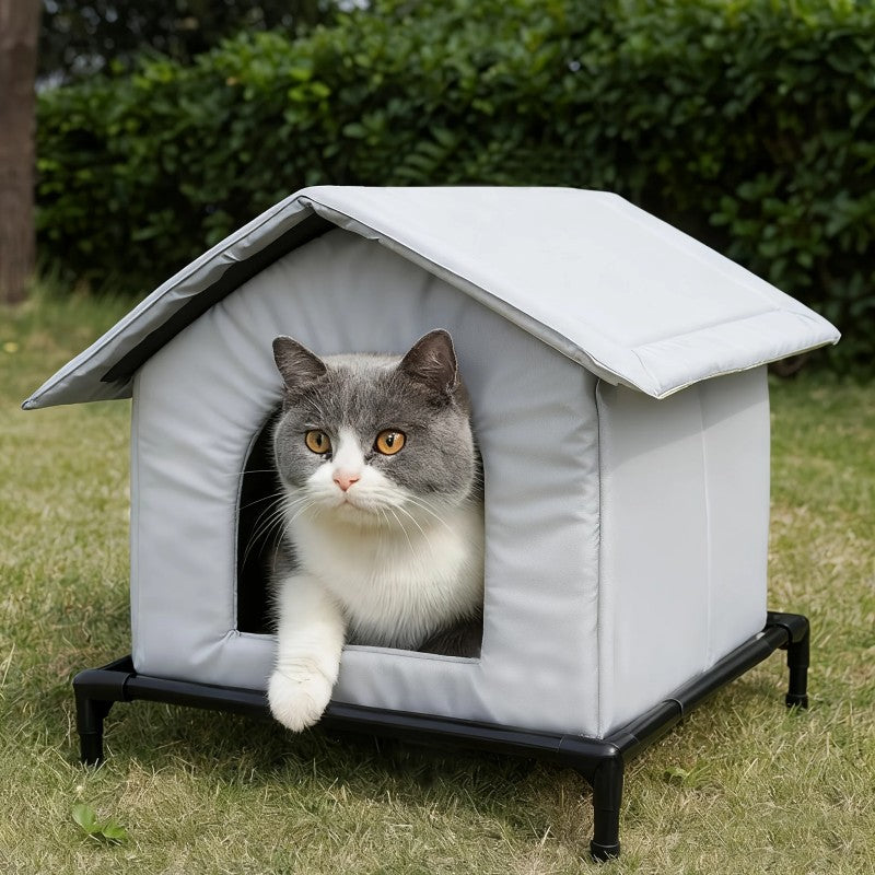 Maison Extérieure Chauffée pour Chats – Abri d’Hiver Confortable Toute l’Année 🐾