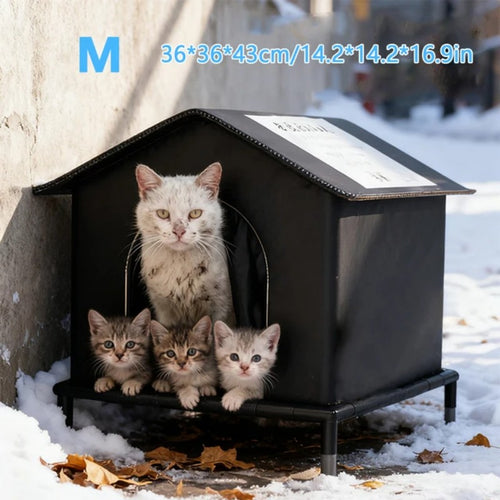Maison Extérieure Chauffée pour Chats – Abri d’Hiver Confortable Toute l’Année 🐾