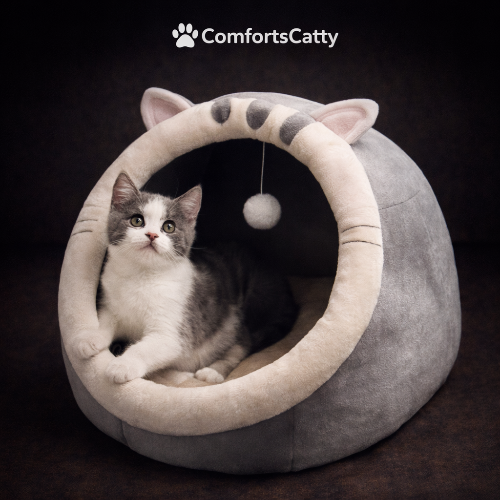 Lit Cocoon Douillet pour Chat – Sommeil Profond & Confort Absolu