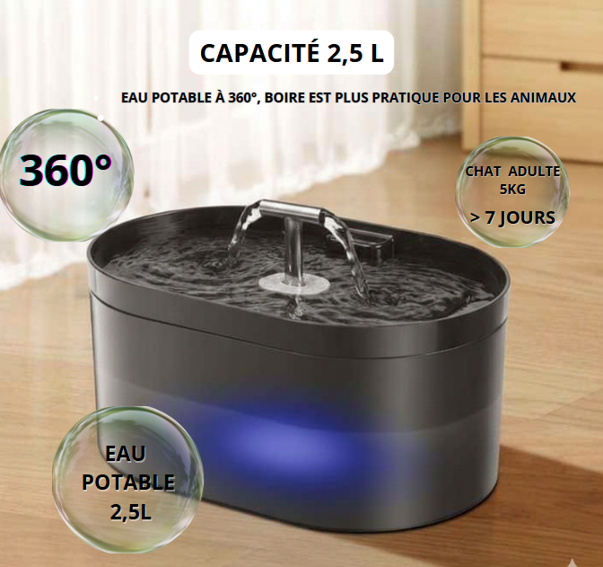 Fontaine à Eau Automatique 2,5 L – Livraison gratuite